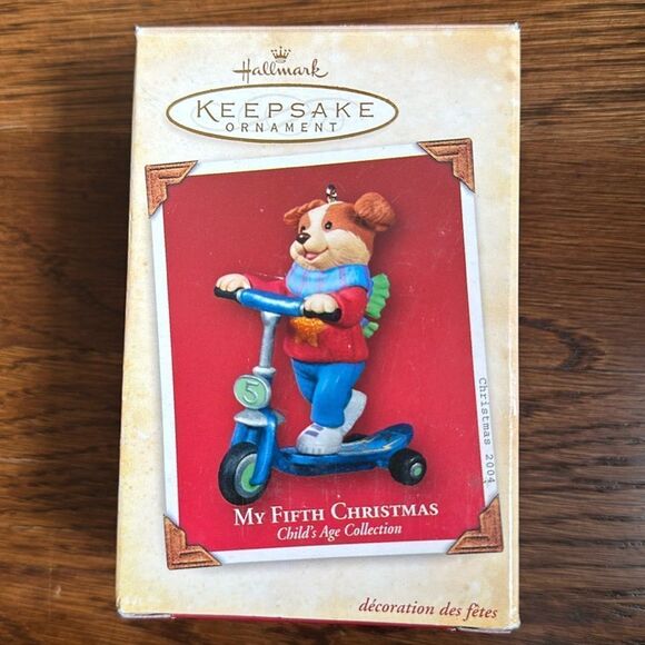 Vintage 2004 new in box Hallmark My Fifth Christmas Keepsake Ornament - Picture 1 of 5